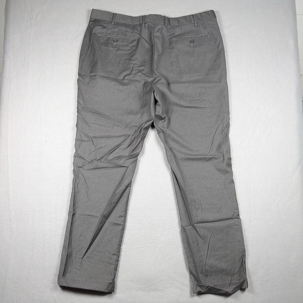 Santonelli Loro Piana Wool Dress Pant Mens 42x32 Grey Roma Flat Front Made Italy